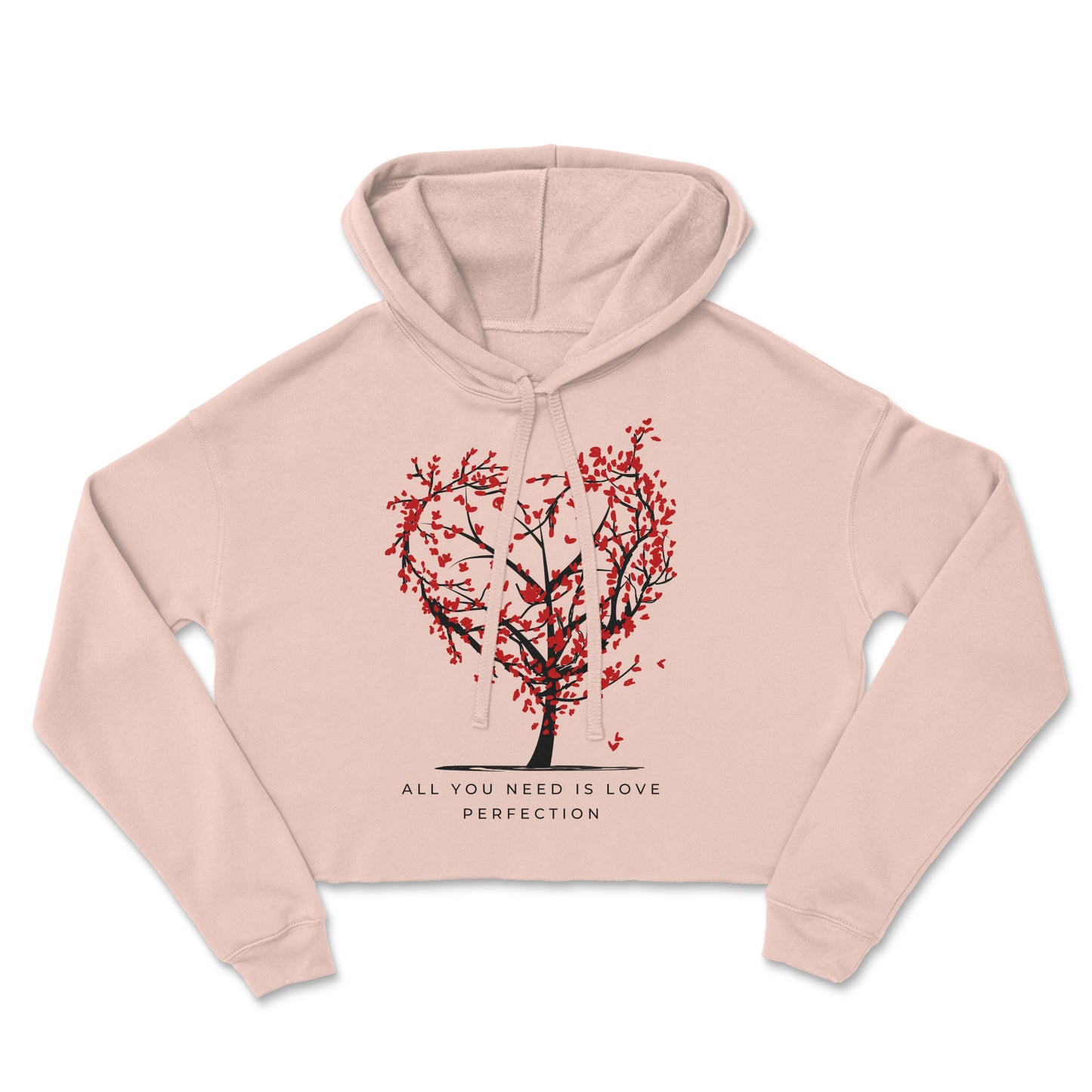 pftn love tree print croptop hoodie