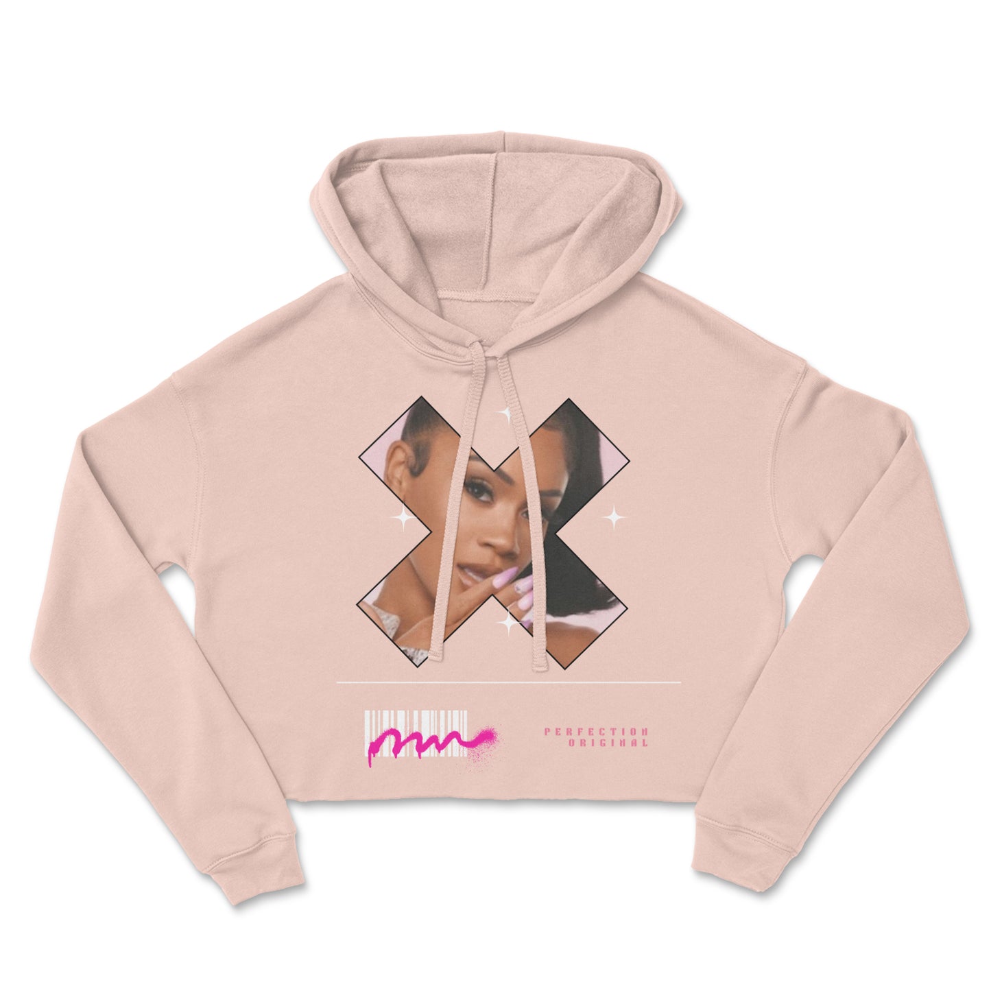 swaeX print croptop hoodie