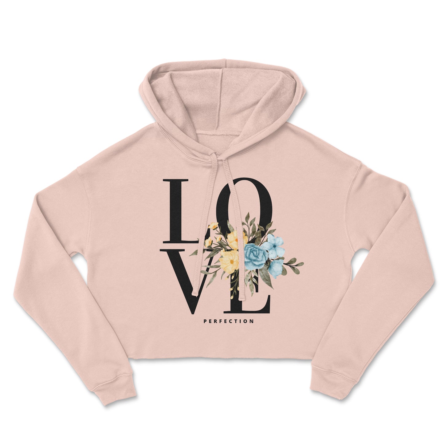 love print croptop hoodie