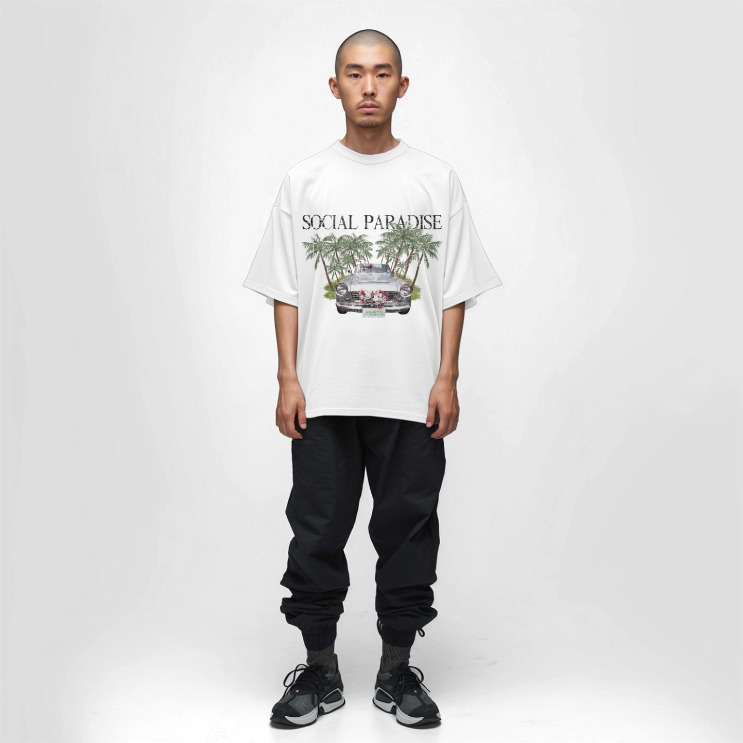 SOCIAL PARIDISE Oversized Heavyweight TSHIRT..