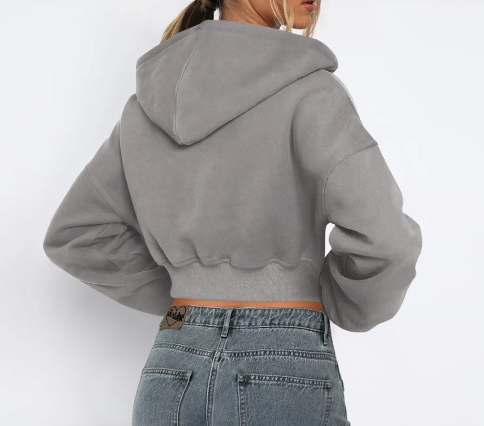 ZIPPER croptop hoodie