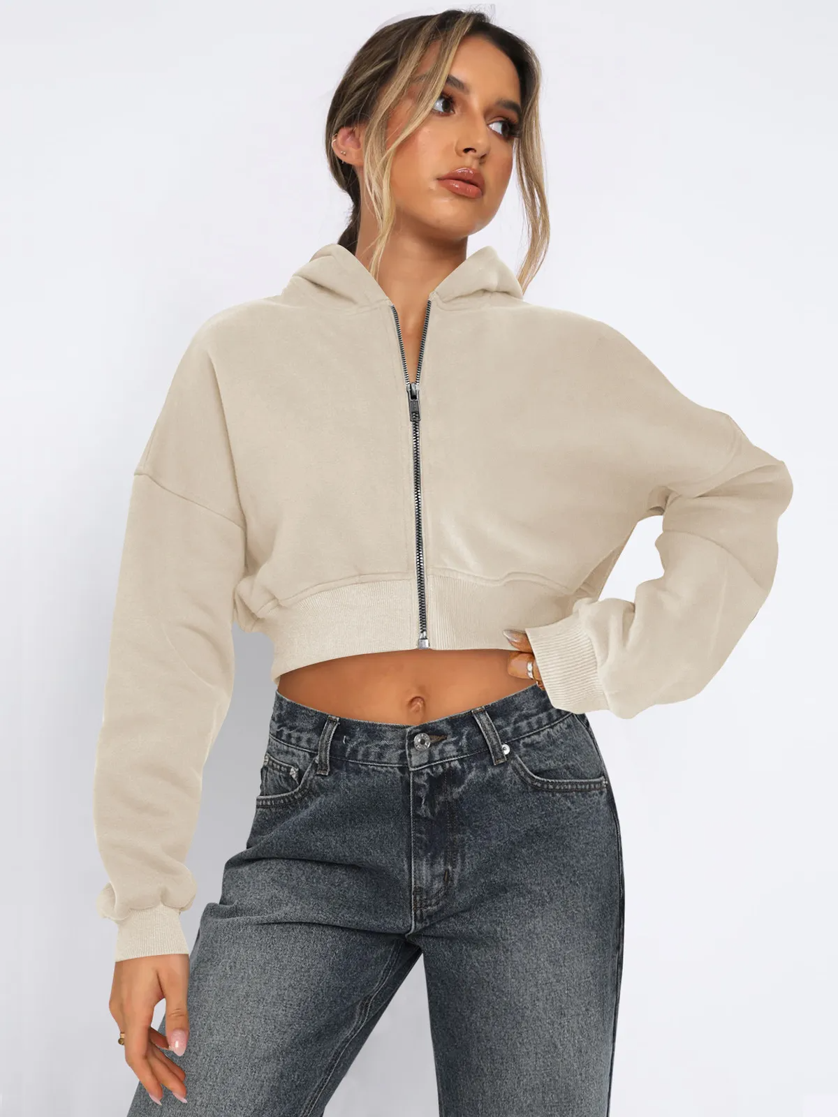 ZIPPER croptop hoodie
