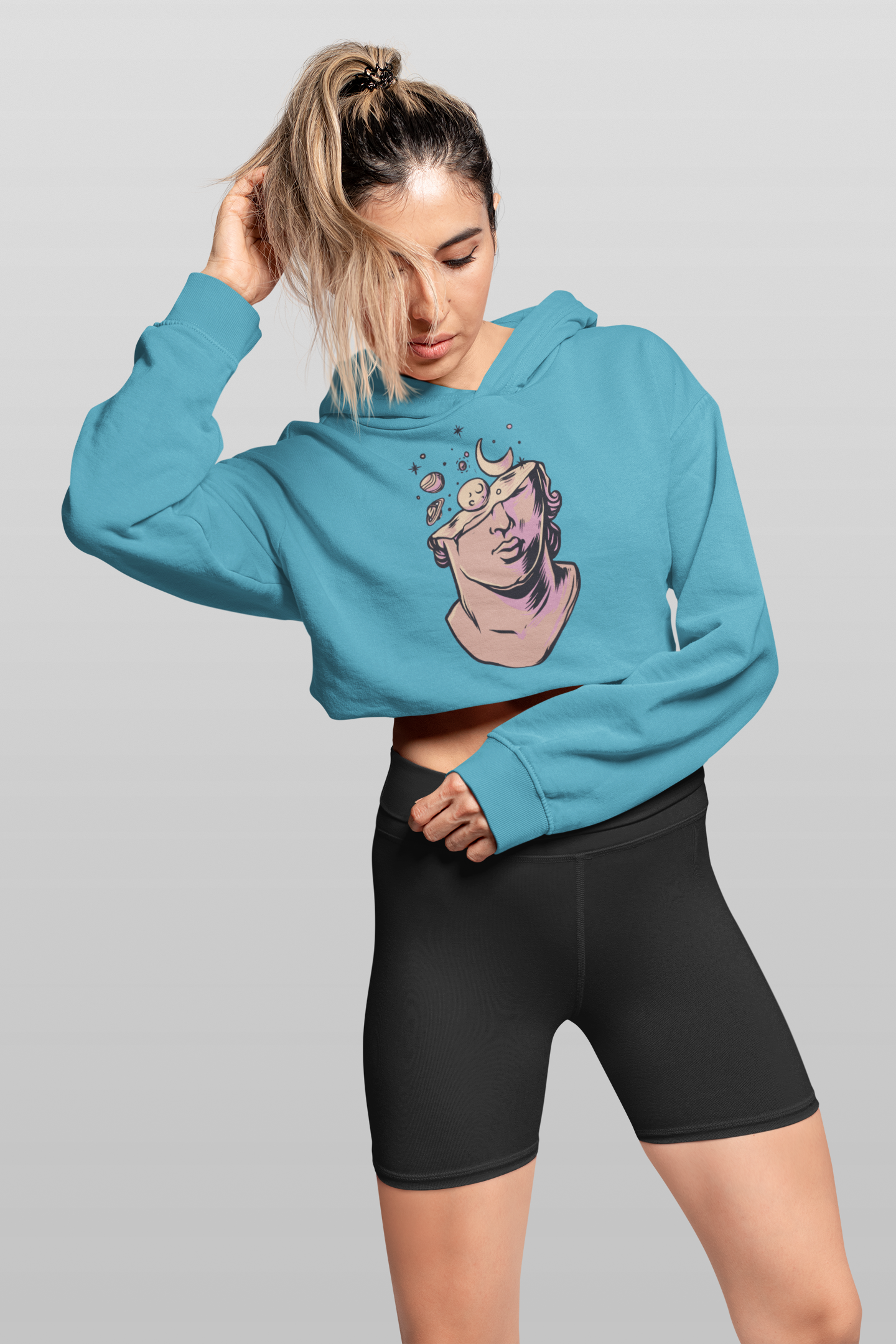 GRAPHIC PRINT croptop hoodie