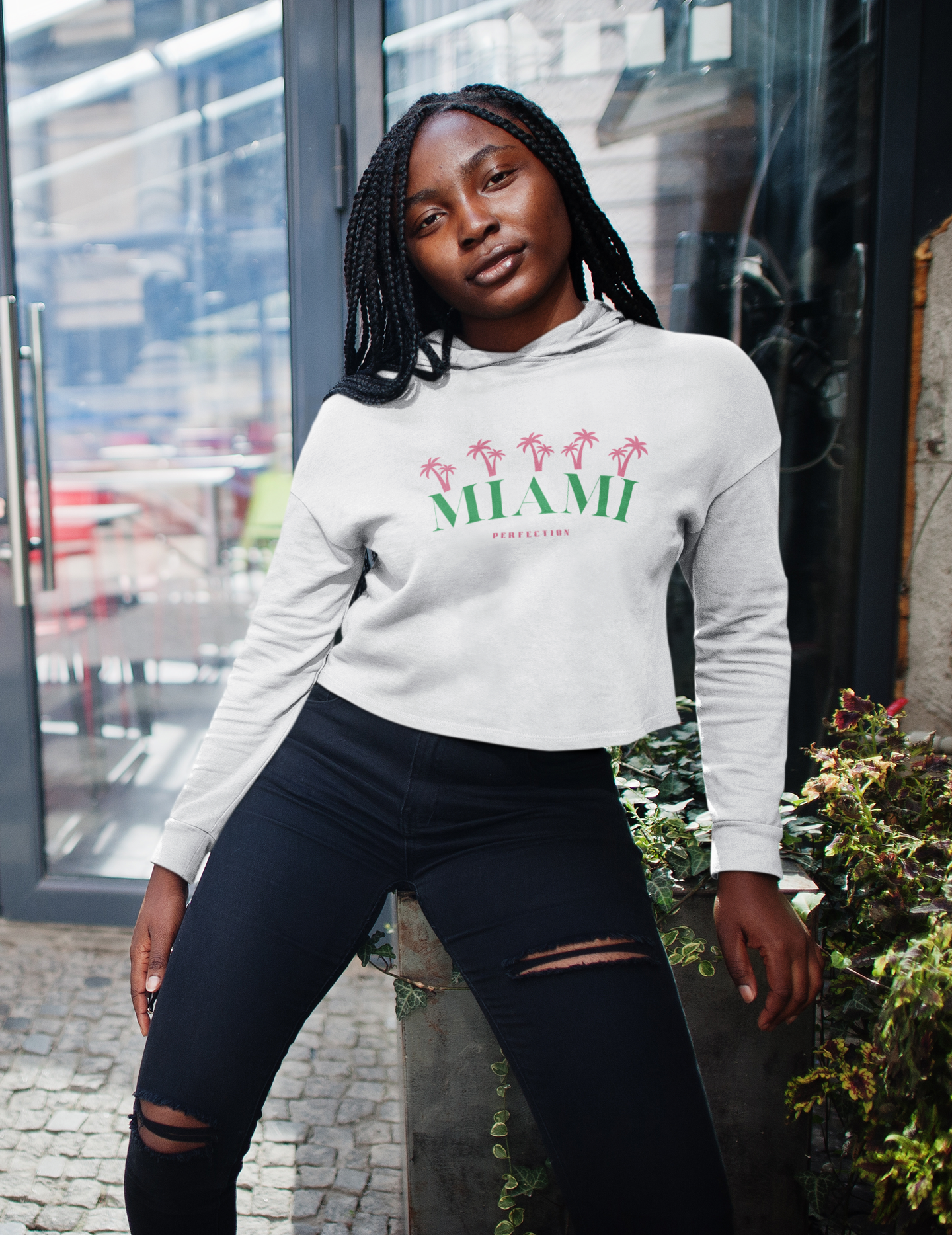 MIAMI croptop hoodie