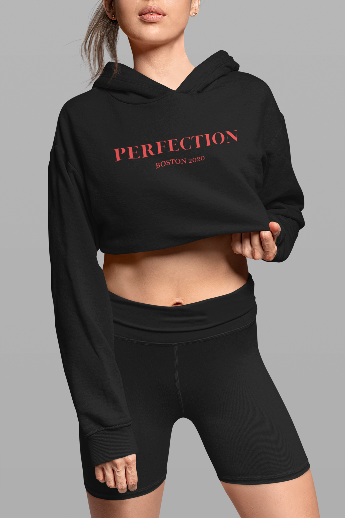 PERFECTION PRINT croptop hoodie