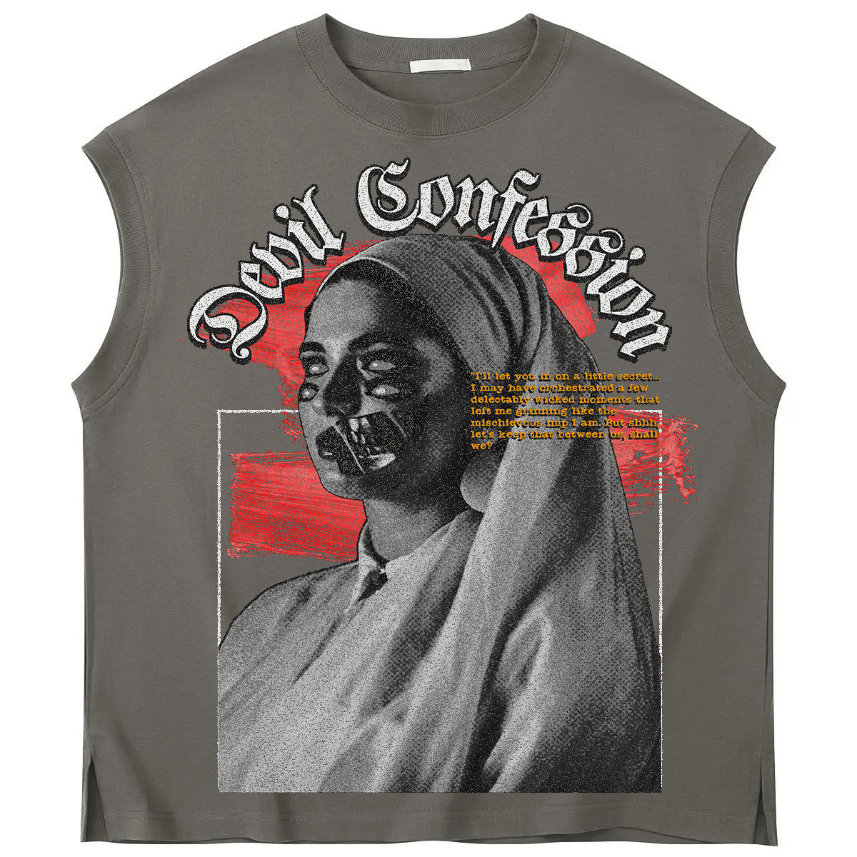 DEVIL CONFESSION sleeveless TSHIRT