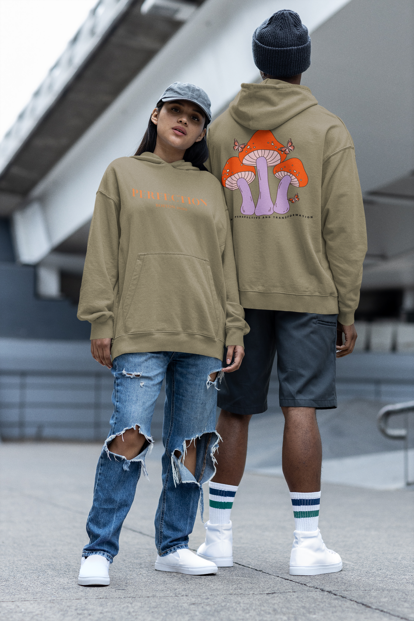 PFTN MUSHROOM PRINT 100% SWEATER