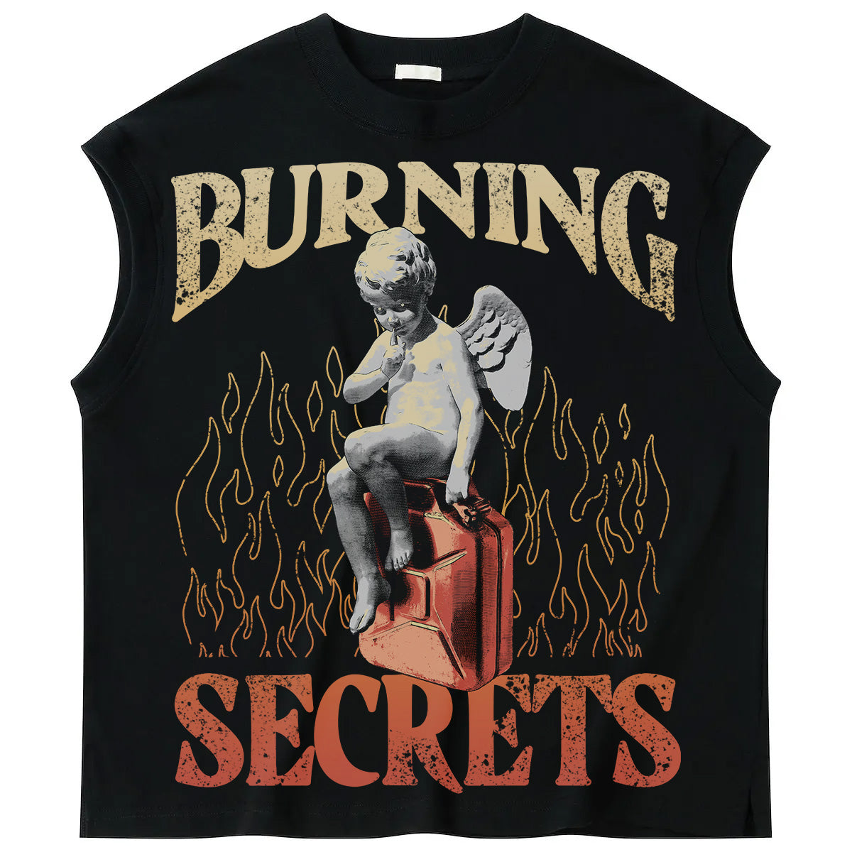 BURNING SECRET sleeveless TSHIRT
