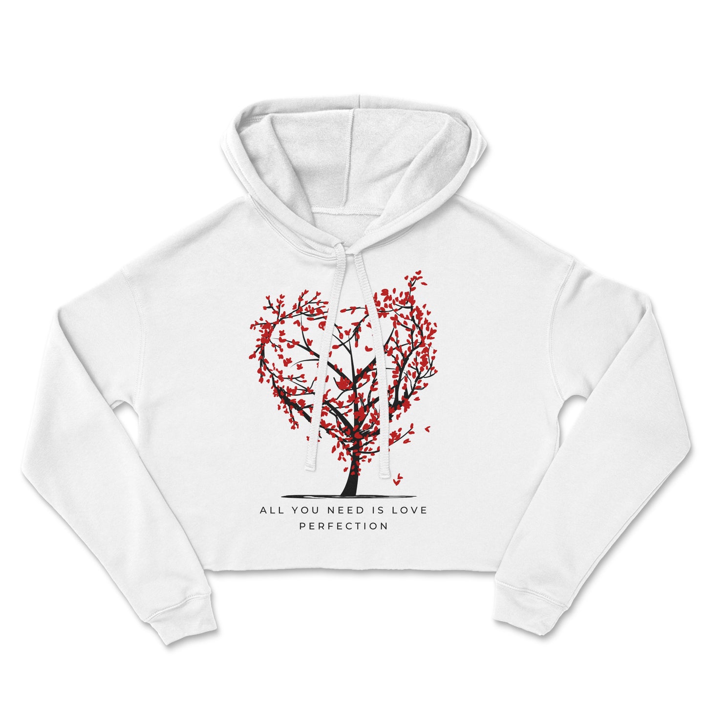 pftn love tree print croptop hoodie