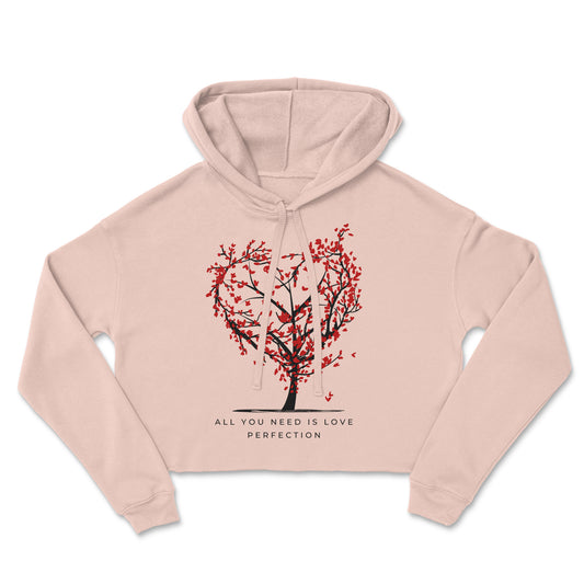 pftn love tree print croptop hoodie