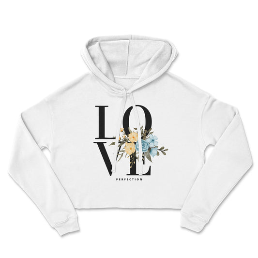 love print croptop hoodie