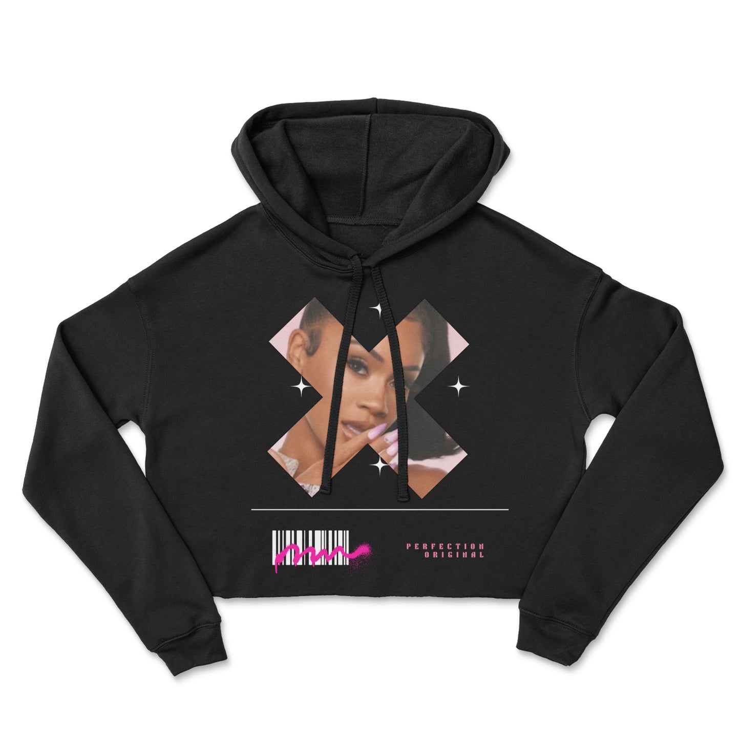 swaeX print croptop hoodie