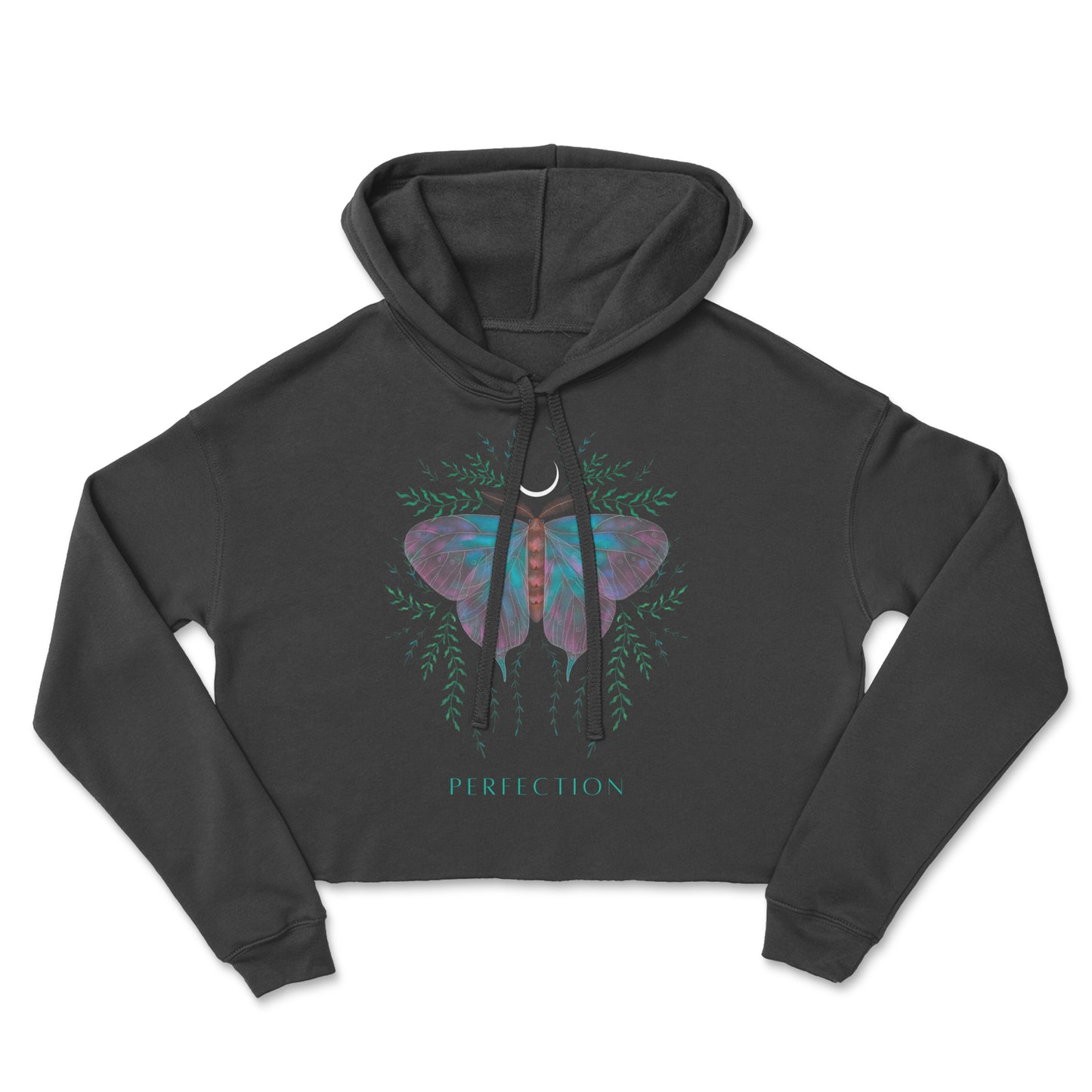 pftn btterfly print croptop hoodie