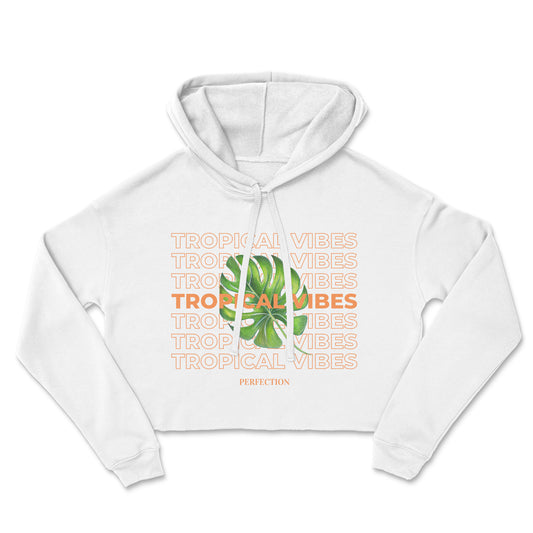 tropical croptop hoodie