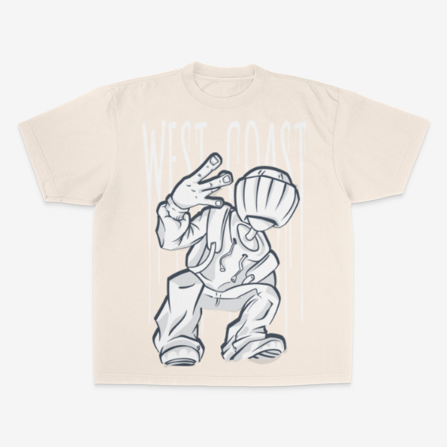 WEST COAST GRAPHIC Oversized Heavyweight TSHIRT