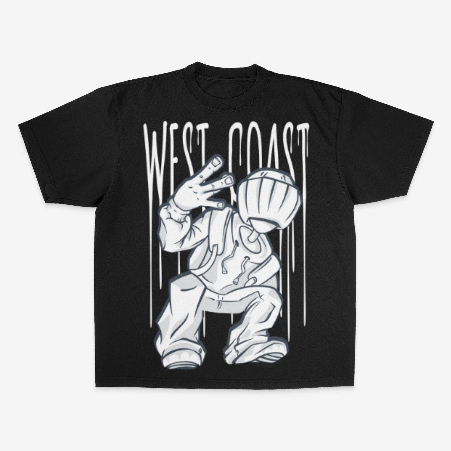 WEST COAST GRAPHIC Oversized Heavyweight TSHIRT