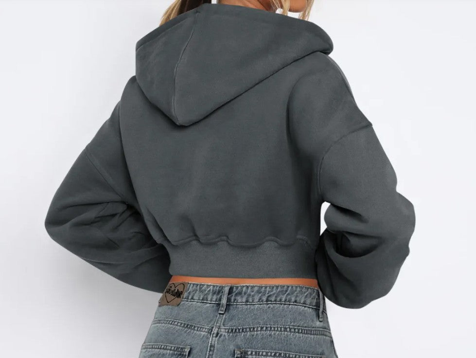 ZIPPER  croptop hoodie