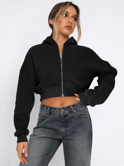ZIPPER  croptop hoodie