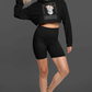PERFECTION GRAPH PRINT croptop hoodie