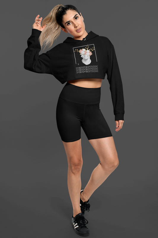 PERFECTION GRAPH PRINT croptop hoodie