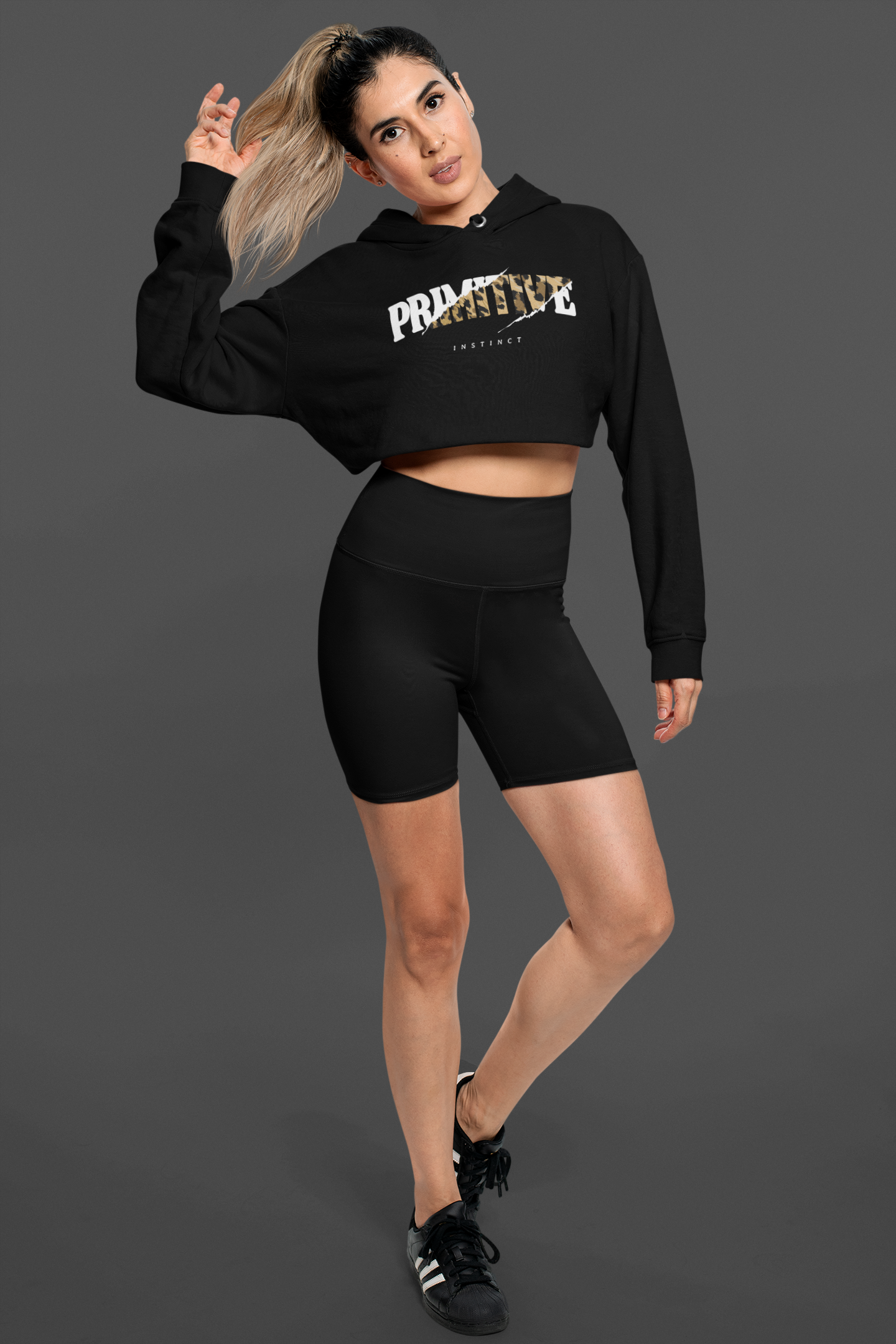 PRIMITIVE PFTN PRINT croptop hoodie