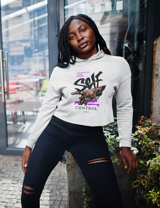 SELF CONTROL croptop hoodie