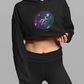 space print croptop hoodie