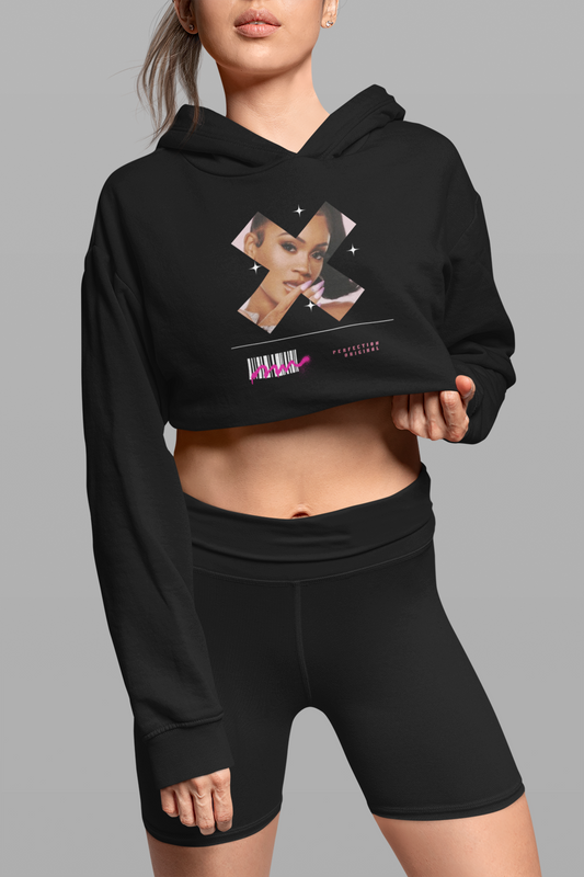 swaeX print croptop hoodie