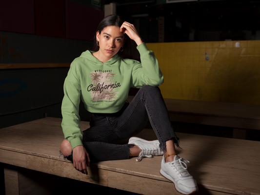 CALIFORNIA PRINT croptop hoodie
