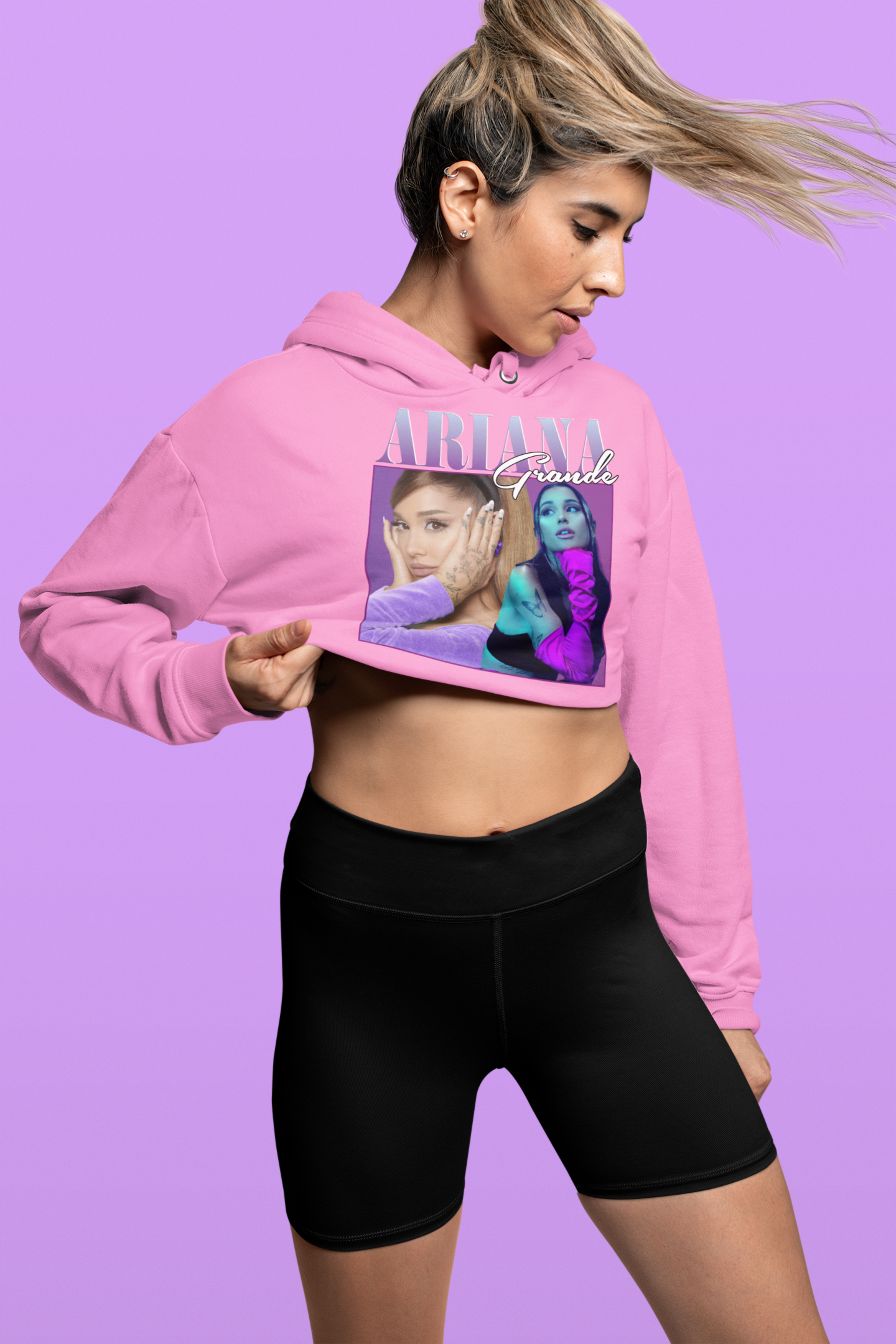 Ariana PRINT croptop hoodie