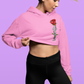 ROSES PRINT croptop hoodie