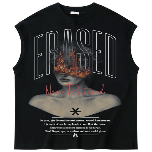 MEMORY ERASED sleeveless TSHIRT