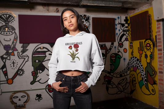 girl got goals croptop hoodie