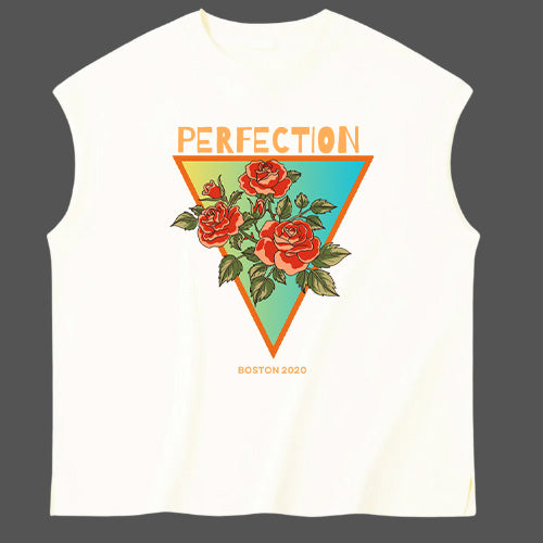 perfection flower sleeveless TSHIRT