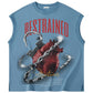 restrained sleeveless TSHIRT