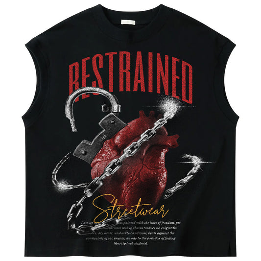 restrained sleeveless TSHIRT